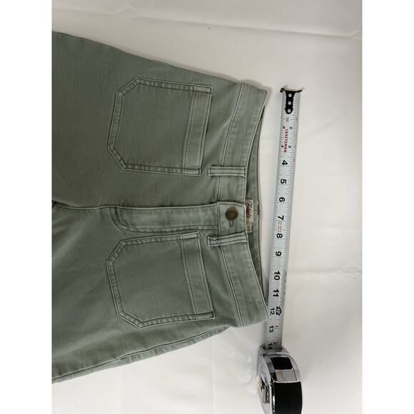 Faherty Women's Stretch Terry Wide Leg Pant High Waist Pocket Sage Green Size 24 - Picture 8 of 12